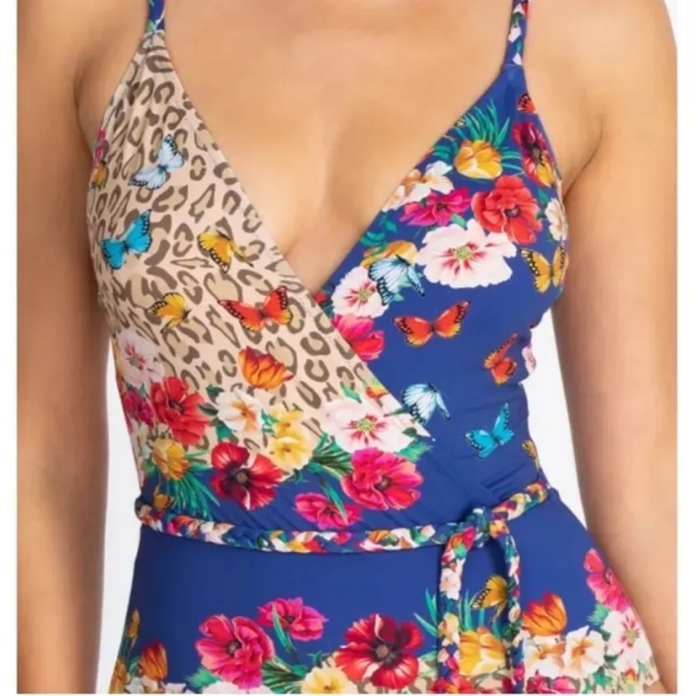 Johnny Was Fleur Braided Wrap One Piece Swimsuit - Picture 3 of 4